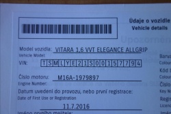Suzuki Vitara 1,6 i VVT,ČR,ALLGRIP,ELEGANCE.