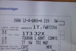 Volkswagen Touran 1,6 TDi ,SERV.KN.,COMFORTLINE.